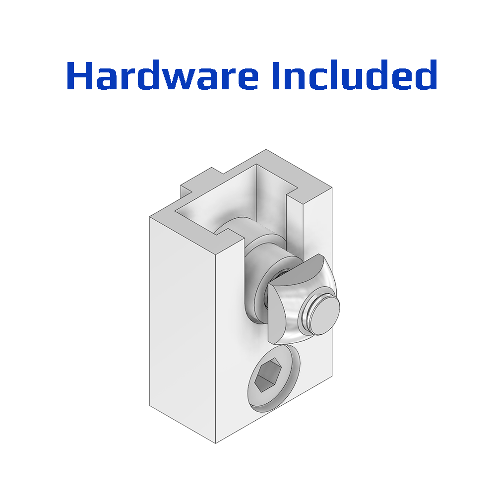 41-410-3 MODULAR SOLUTIONS GUARD CONNECTION FOR REMOVABLE PANEL<BR>36MMX30MMX15MM WITH HARDWARE AND PIVOT PIN